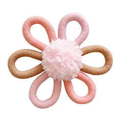 Artistic floral macramé wall hanging for children's space