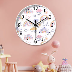 Close-up of the vibrant numbers on the children's clock