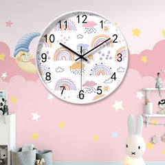 Children's wall clock with a silent quartz mechanism