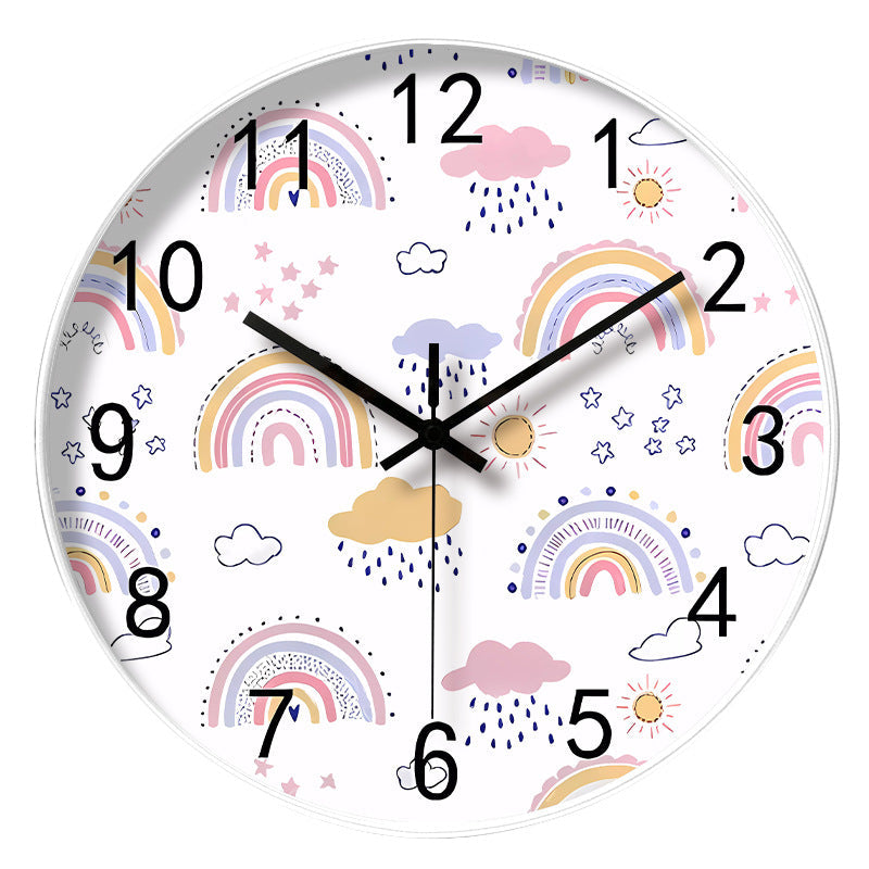 Kids' wall clock showing large, easy-to-read numerals