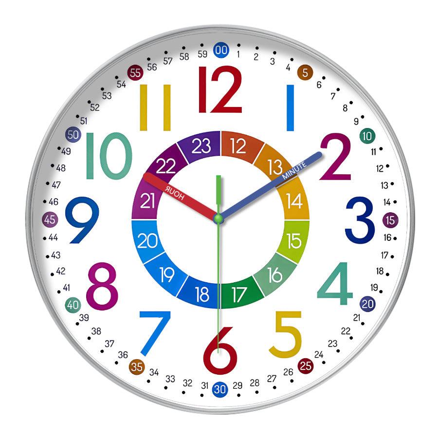 Decorative wall clock in a cheerful design for kids