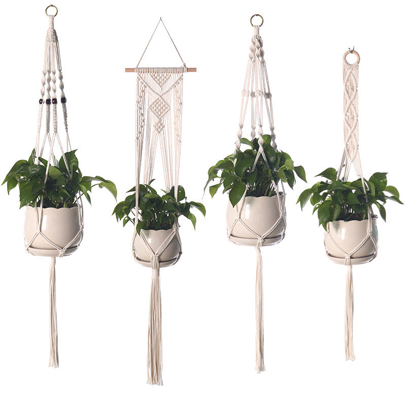 outdoor hanging plant basket set with greenery
