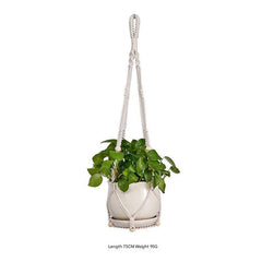 close-up of natural material hanging baskets