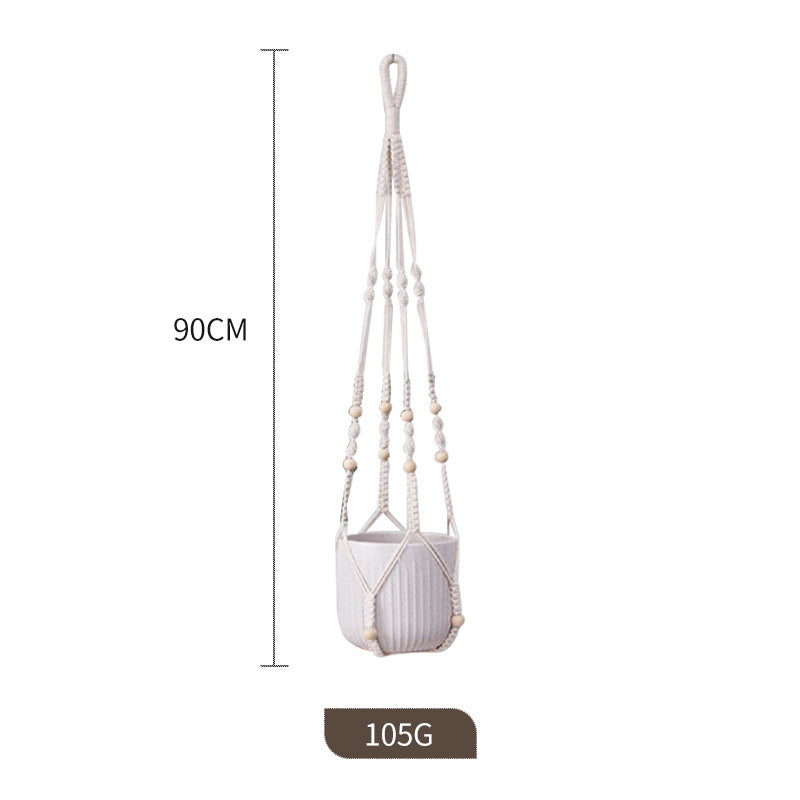 handcrafted hanging plant basket set displayed indoors