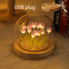 DIY tulip night light kit components layout