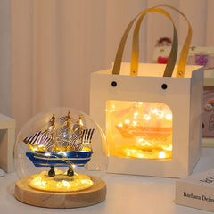 assembled DIY sailboat night light