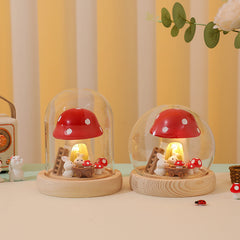 Cute mushroom rabbit night light image 1