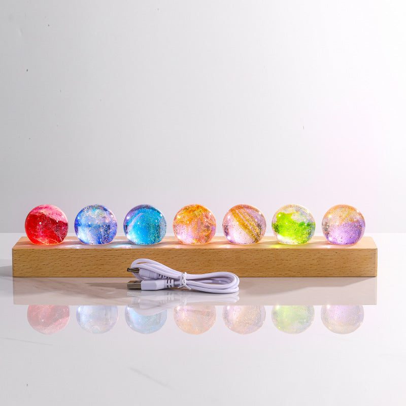 Colourful crystal starry night lamp 3