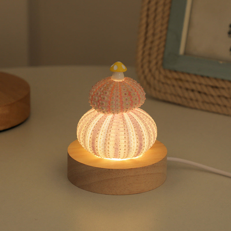 Battery-operated shell night light