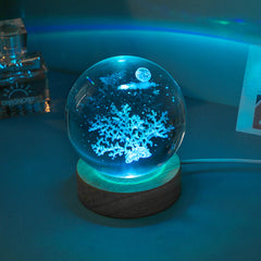beautiful design of illuminated crystal ball night light