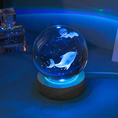beautiful design of illuminated crystal ball night light