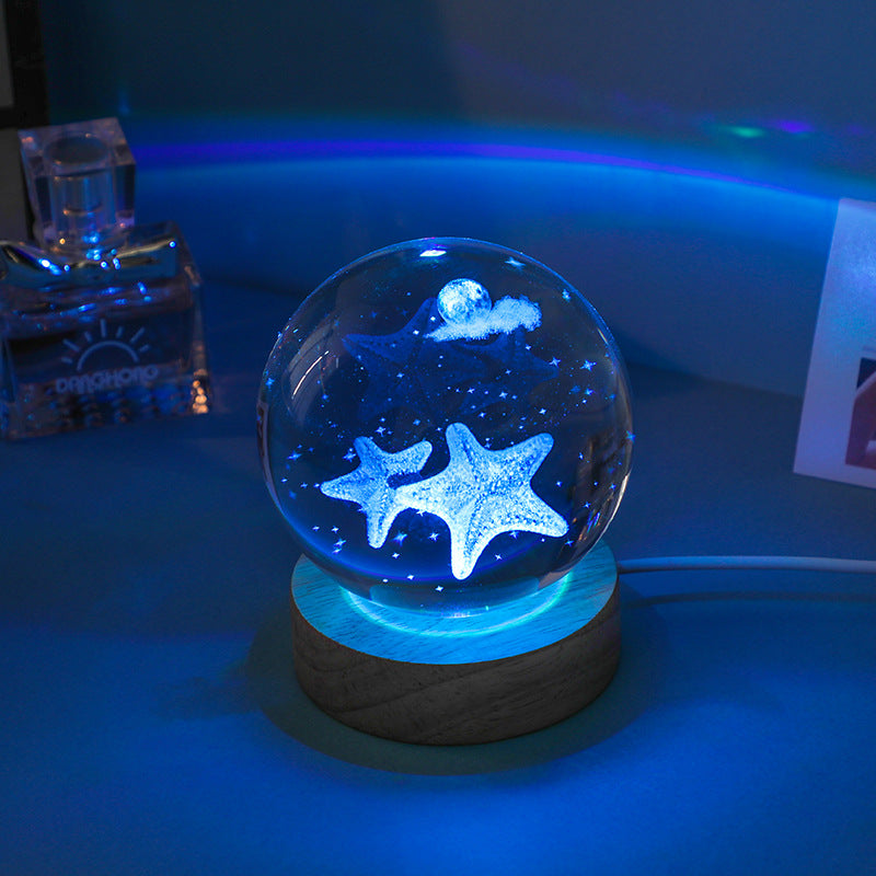 recharging base for crystal ball night light in focus
