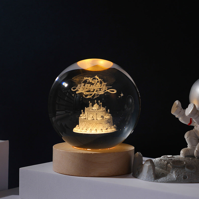 Crystal Ball Night Light in Use Image 7