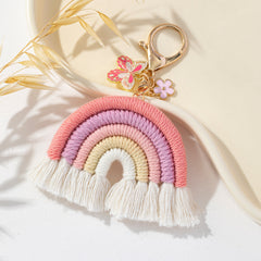 Vibrant Multi-Colour Butterfly Flower Keychain Pendant Image 3