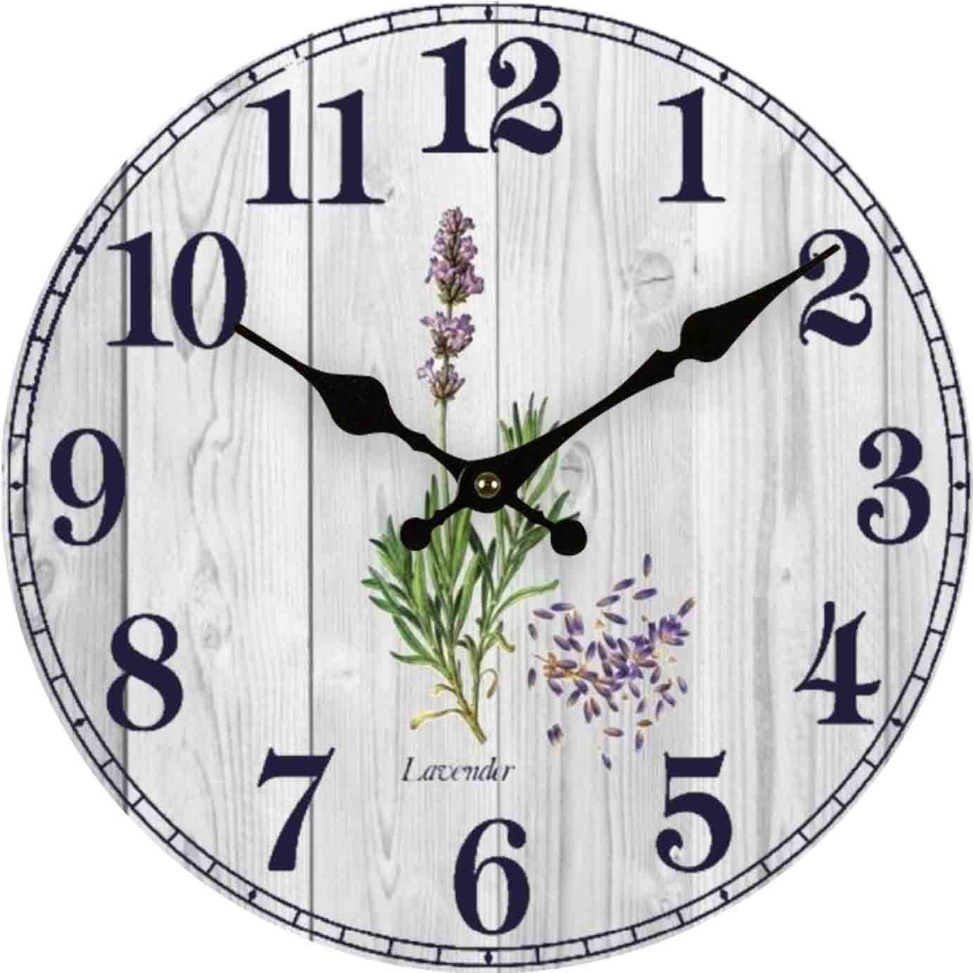 Silent wall clock hanging on the wall