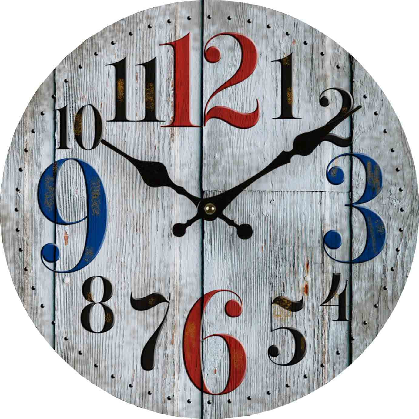 Classic wall clock in living room setting