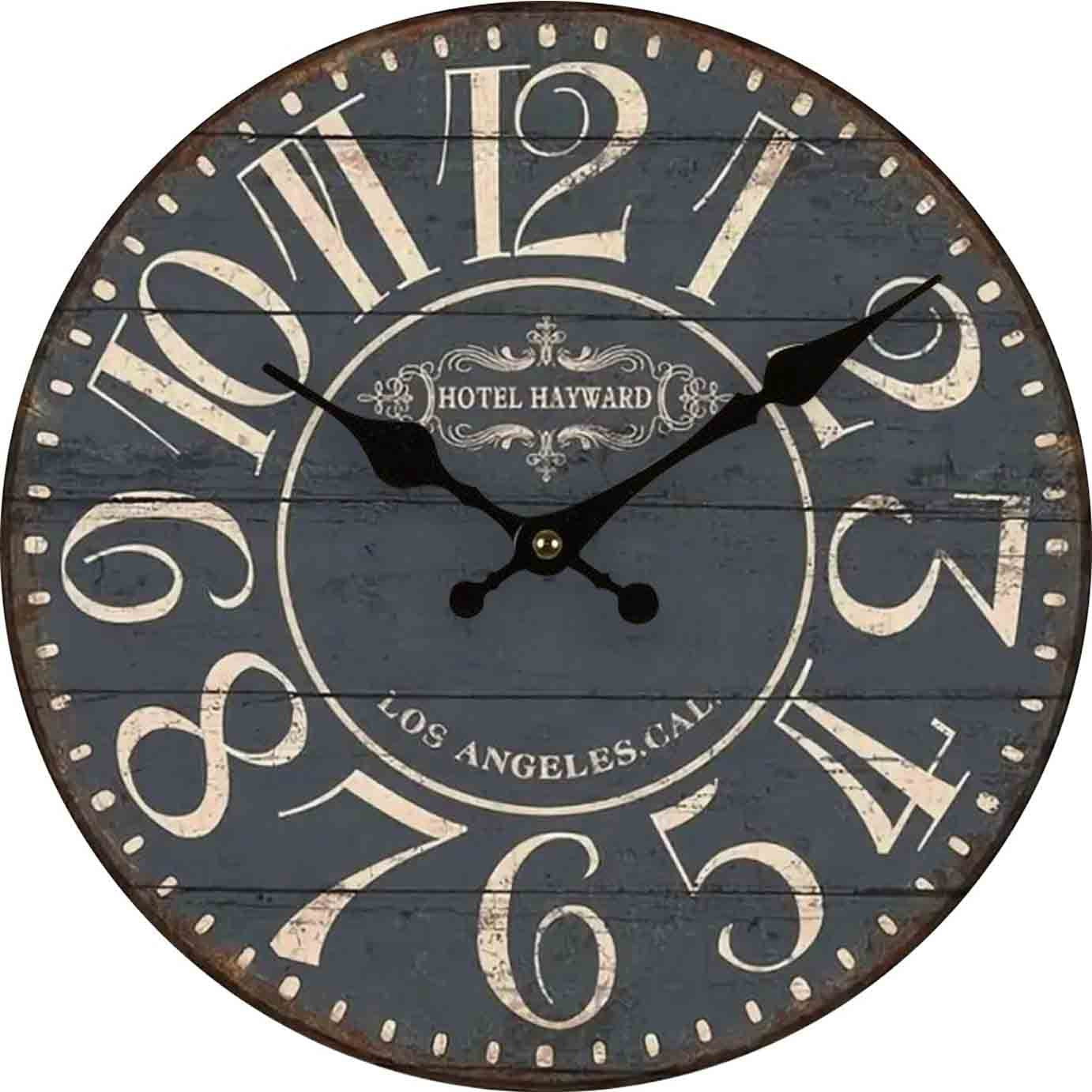 Close shot of wooden clock mechanism