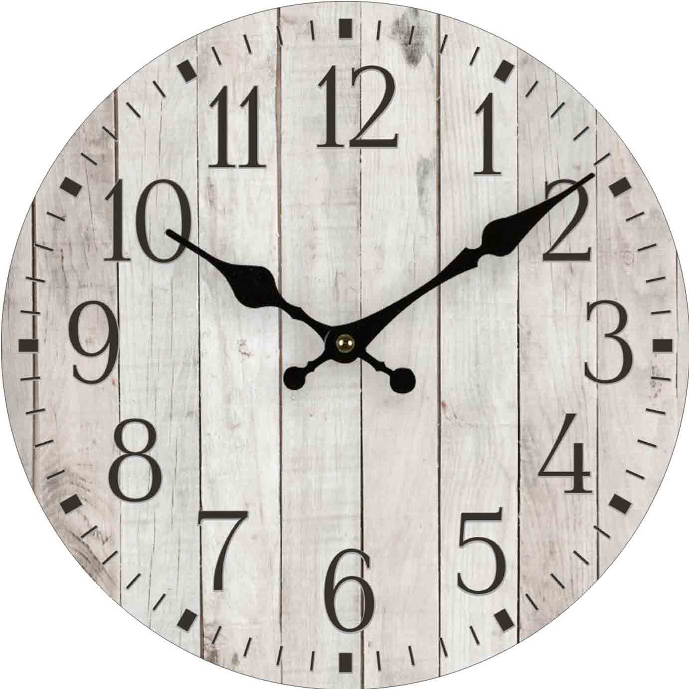 Close-up of retro wood design clock