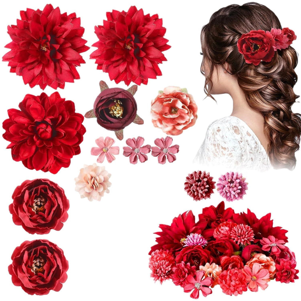 hair clip set featuring elegant floral designs