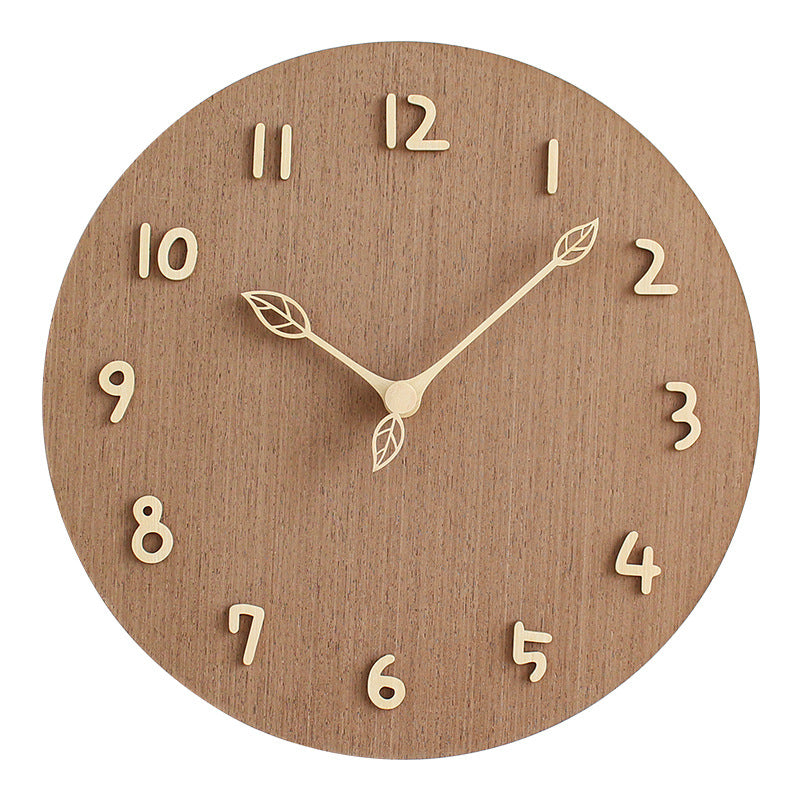 Modern Nordic Silent Wall Clock in a living room setting