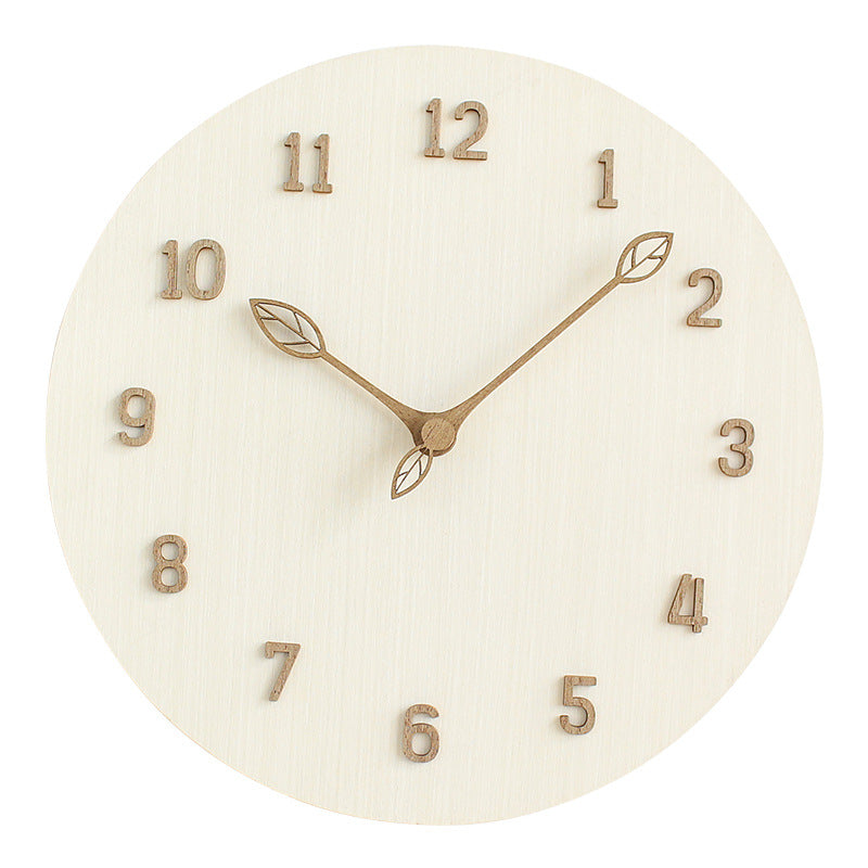 Wooden clock with minimalist aesthetic