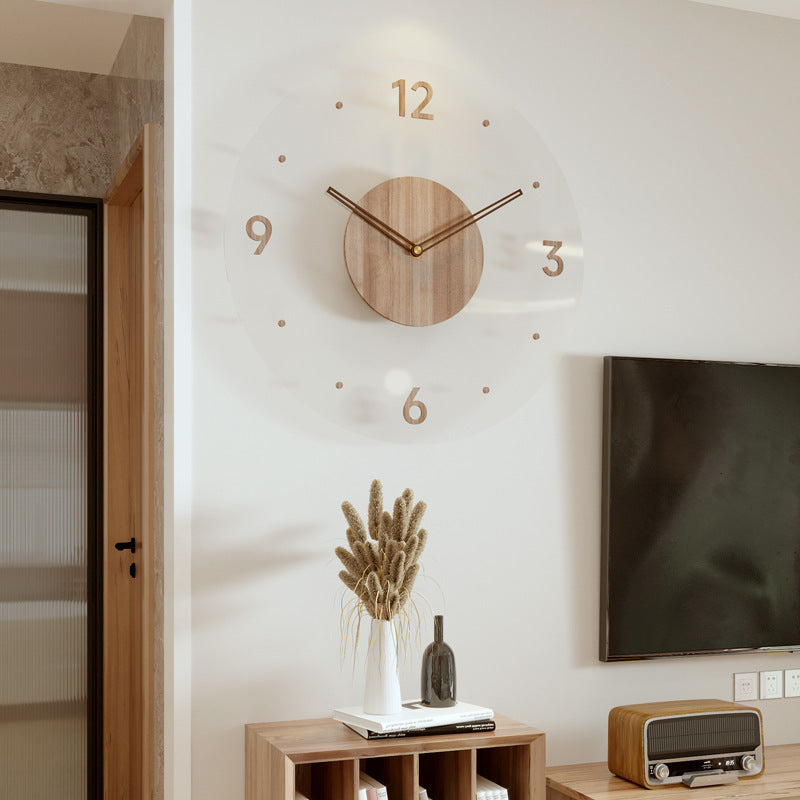 Modern Minimalist Silent Wall Clock front view