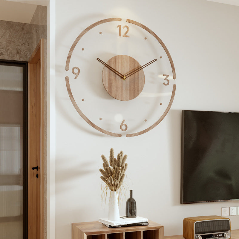 Chic wall clock displayed in a living area