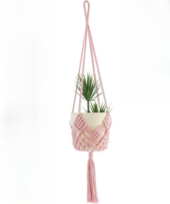 Stunning Bohemian Hanging Plant Basket displayed indoors