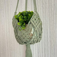 Outdoor decorative plant holder with a bohemian style