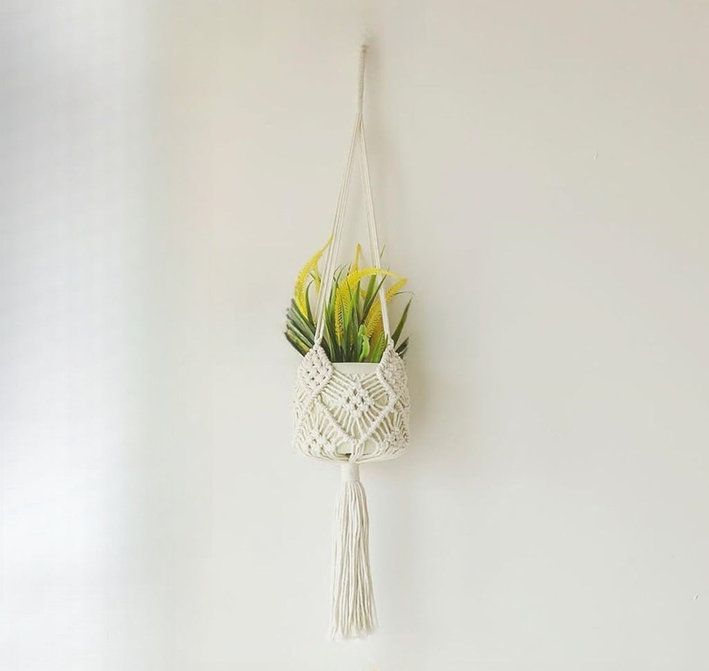 Unique plant display ideas with suspended baskets