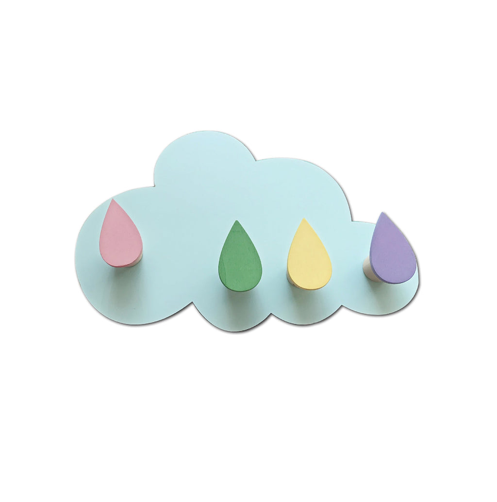 sturdy wooden hooks with a natural finish