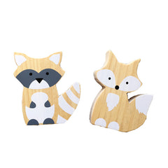 Decorative wooden animal on bedside table