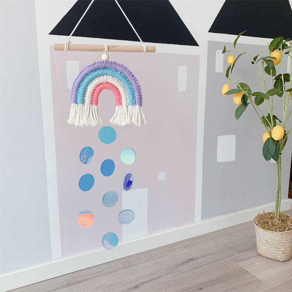 Easy to mount rainbow shell wall hanging