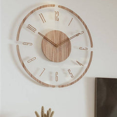 Stylish wall clock installation in modern living room