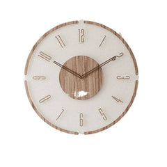 Close-up of sleek transparent digital wall clock