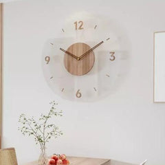 Quiet operation wall clock in serene bedroom