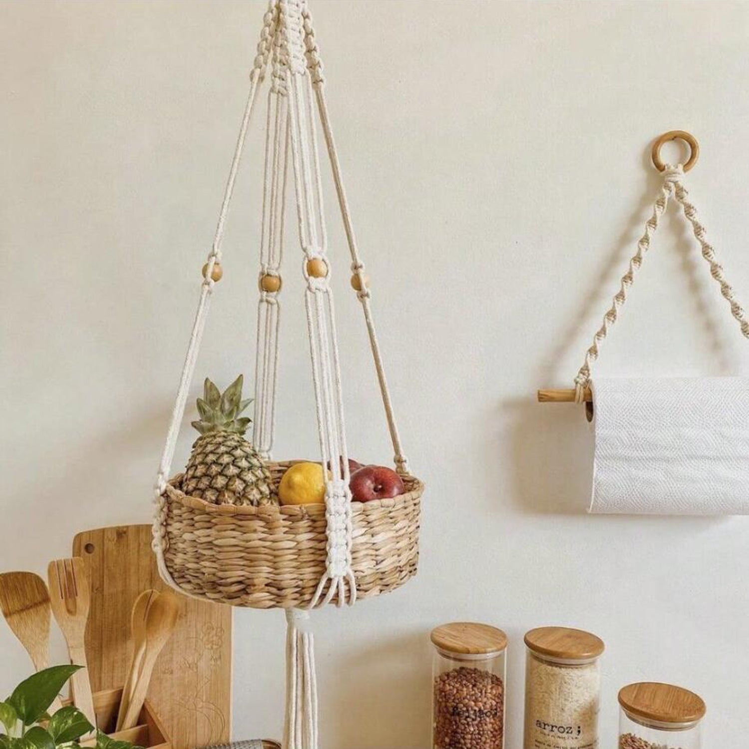 Elegant design of handwoven cotton basket