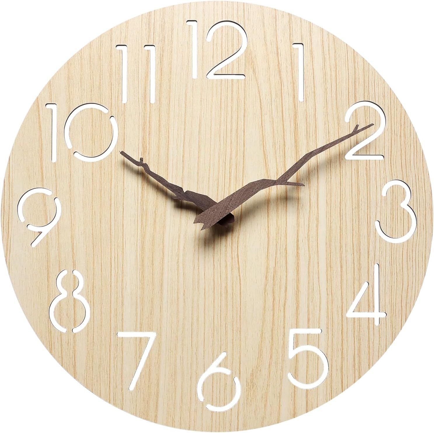 Side view of the stylish MDF wall clock