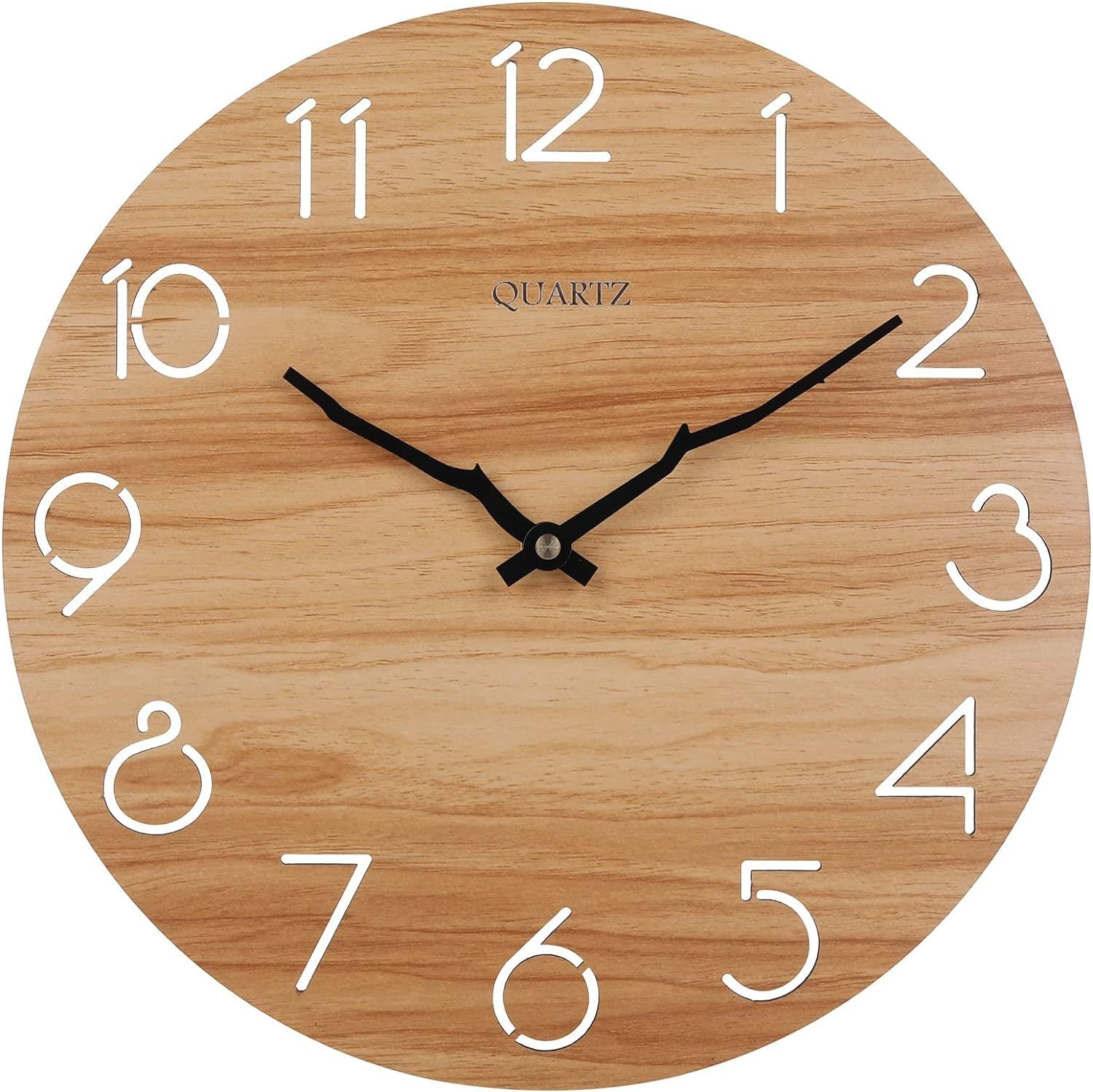 Detailed view of the clock's modern design features