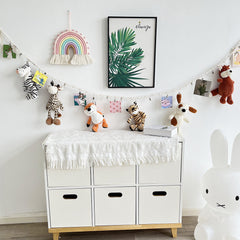 Lifestyle shot of photo display in living room