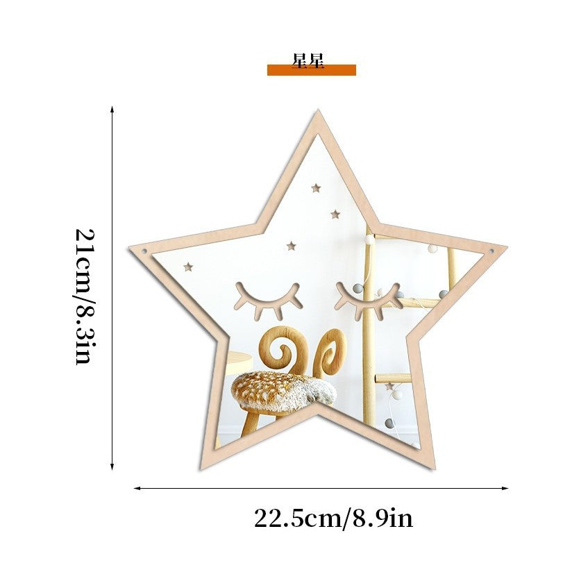 Playful mirror animal wall decor for kids
