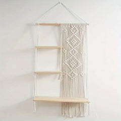 Functional Cotton Rope Shelf in a cafe environment