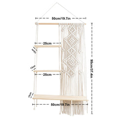 Minimalist Cotton Rope Wall Shelf for living rooms