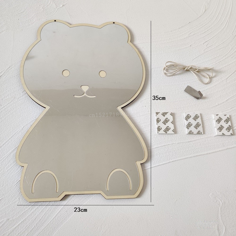 Rabbit themed wall mirror for nursery