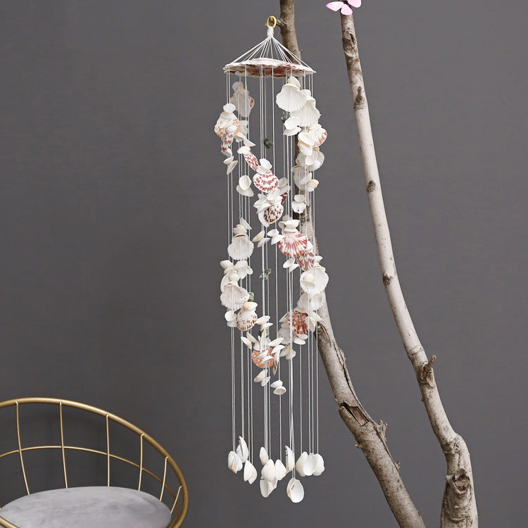 19-tine design wind chime in natural surroundings