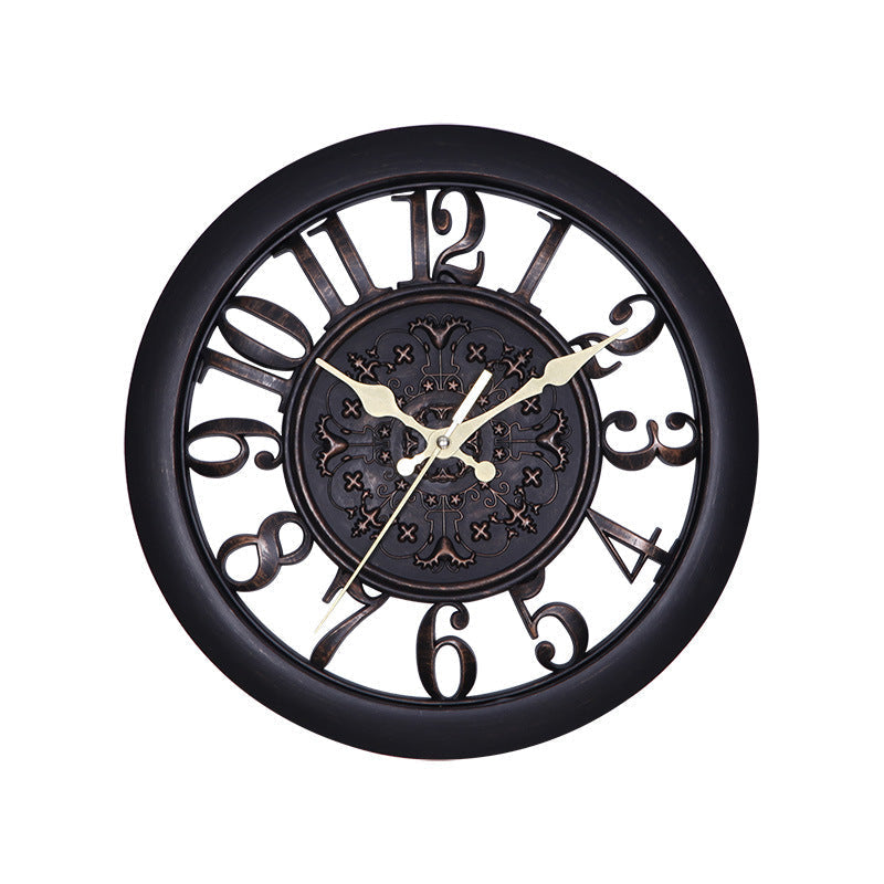 Stylish Vintage Wall Clock in Living Room Setting