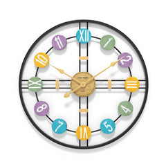 modern minimalist wall clock in home setting