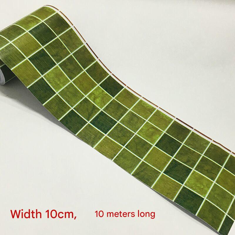 View of modern self-adhesive bathroom wall tiles