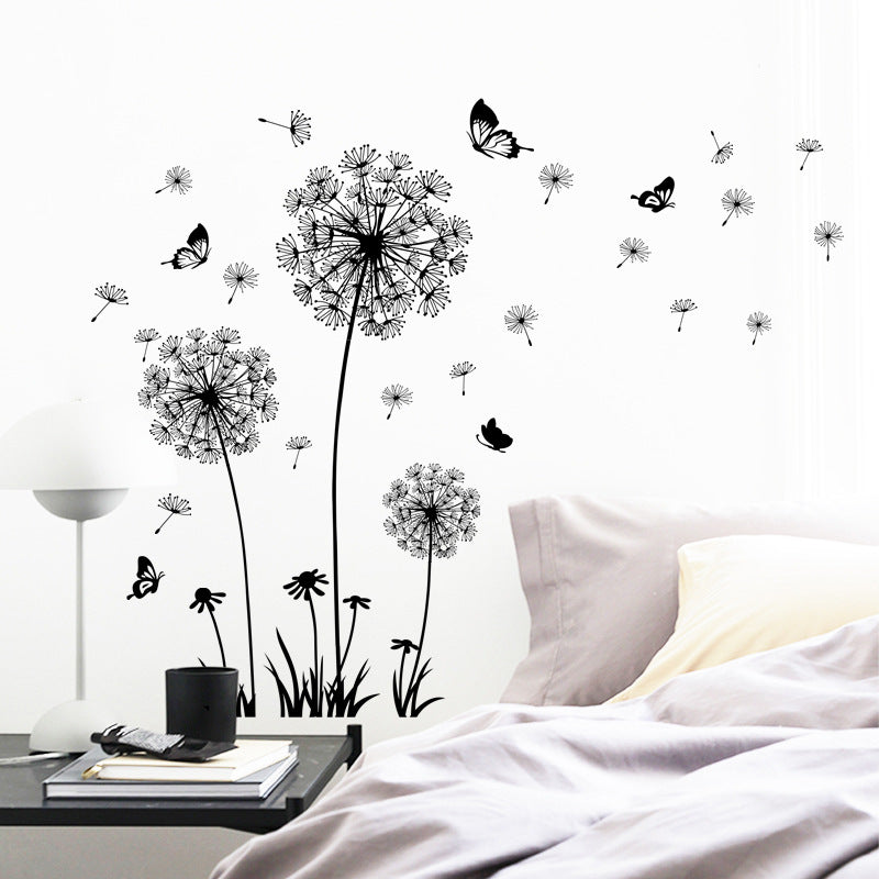 Creative application of vinyl wall art in a bedroom