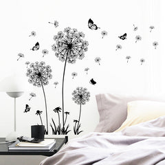 Creative application of vinyl wall art in a bedroom